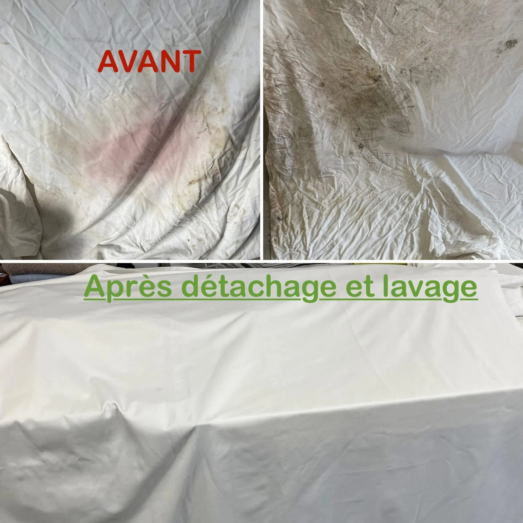 Détachage de nappes